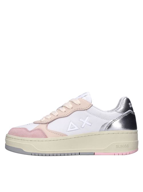Sneakers in glitter e pelle SUN68 | Z35234BIANCO PANNA-ROSA-ARGENTO